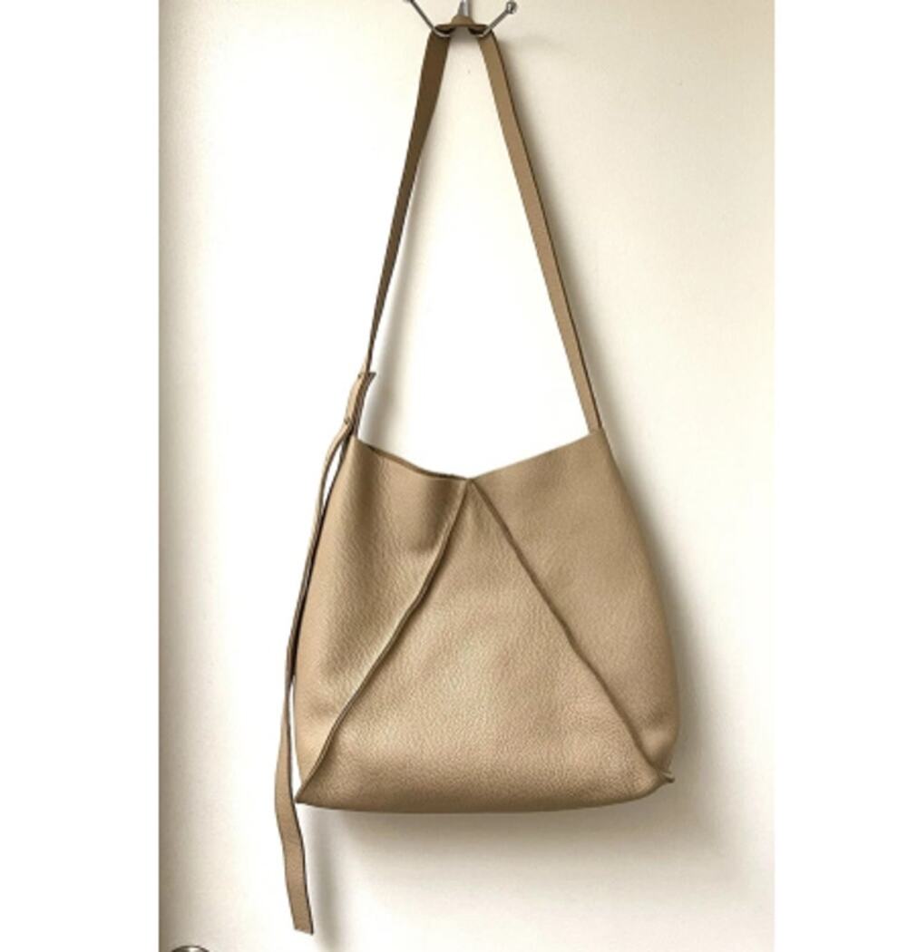 Oliveve Women's Beige 100% Leather Tote Crossbody Bag